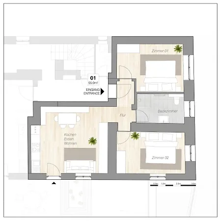 公寓 Schwaigermuehle - Historic Charm & Modern Comfort *
